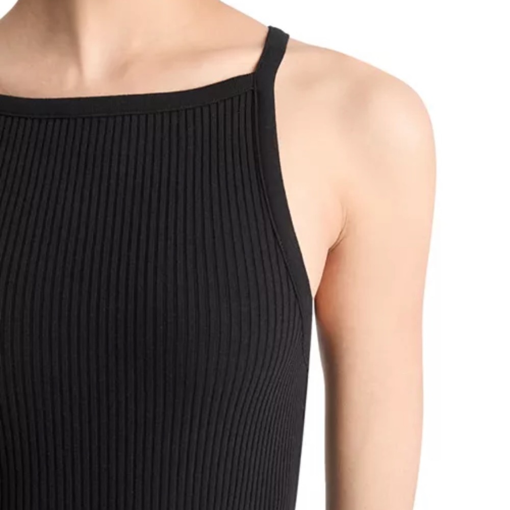 Vince Ribbed High Neck Tank Dress - Picture 4 of 7